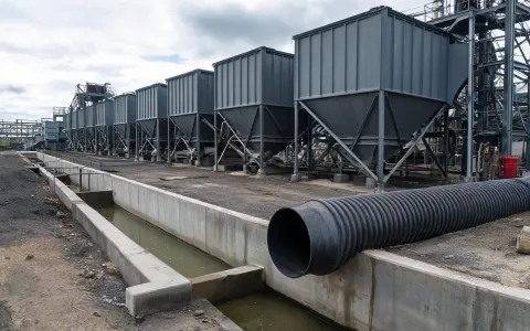 Drainage around asphalt plant yard